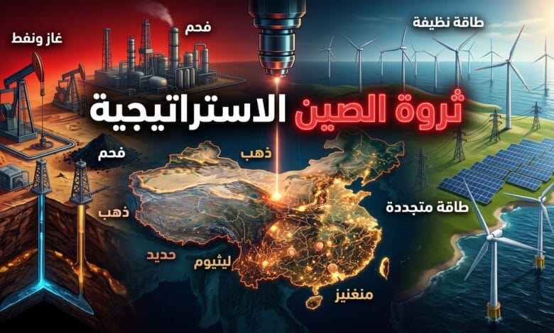 خريطة جيولوجية تظهر مواقع ثروة الصين المعدنية واكتشافات 2025