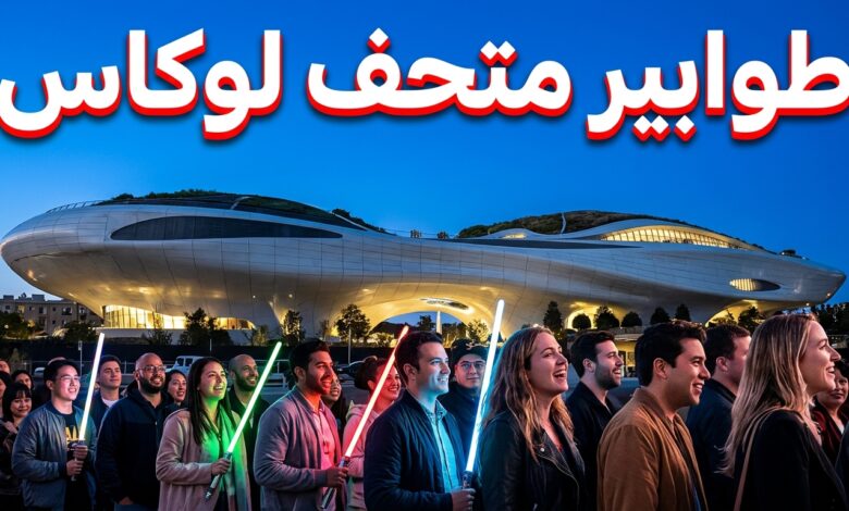 طوابير عشاق الفن وحرب النجوم أمام متحف لوكاس الجديد في لوس أنجلوس