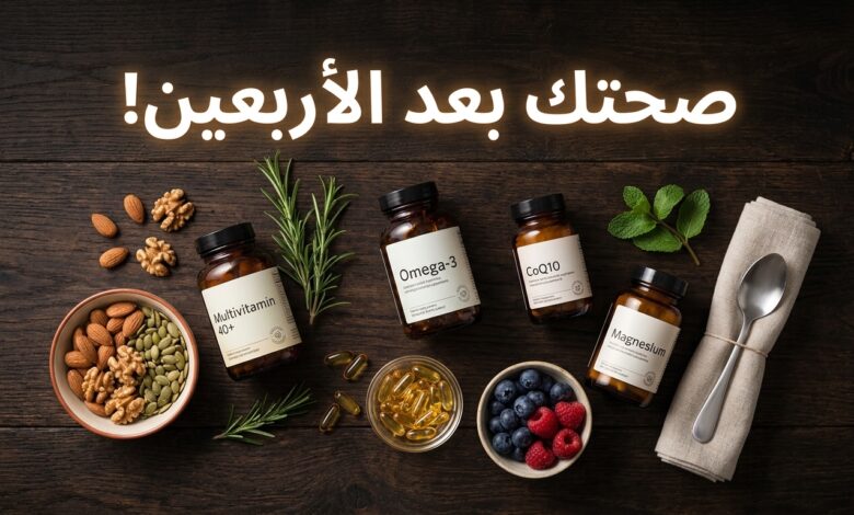 مكملات غذائية وعناصر طبيعية هامة لصحة الجسم بعد سن الأربعين