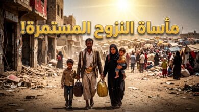 موجات النزوح المستمرة في اليمن ومعاناة العائلات في مخيمات اللجوء