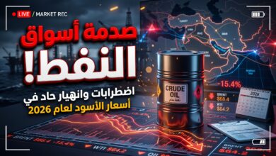 رسم بياني يوضح تراجع أسعار النفط بسبب مخاوف الإمدادات